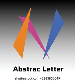 N Letter Font Abstract Font Icon Business Sign Ilustration Vector