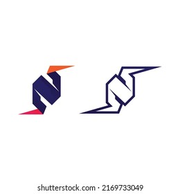 N Letter and font Logo Template vector icon illustration design