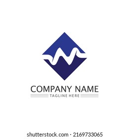 N Letter and font Logo Template vector icon illustration design