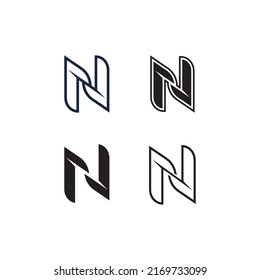 N Letter and font Logo Template vector icon illustration design