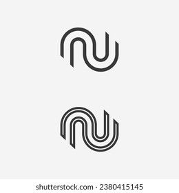 N Letter and font  Logo Template vector icon illustration design