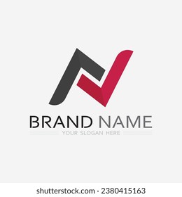 N Letter and font  Logo Template vector icon illustration design