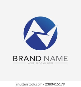 N Letter and font  Logo Template vector icon illustration design