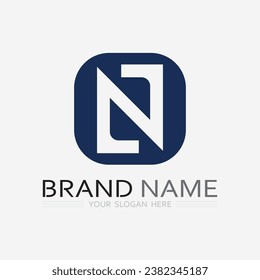 N Letter and font Logo Template vector icon illustration design