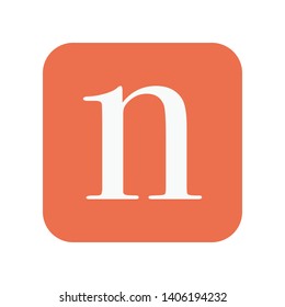 N Letter In Geometric Shape