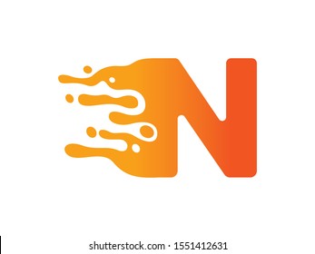 N Letter Honey logo or symbol template design