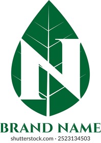 N letter house logo design