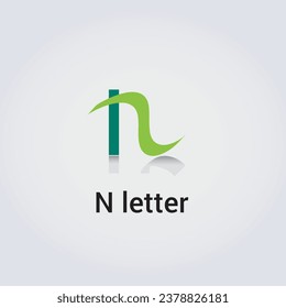 N Letter Icon Design Single Isolated Logo Design Brand Corporate Identity Various Colors Editable Template Vector Monogram Emblem Illustration Branding on Light Gradient Background