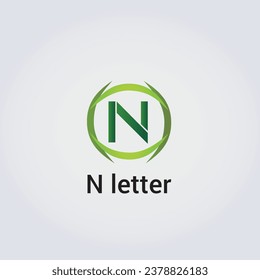 N Letter Icon Design Single Isolated Logo Design Brand Corporate Identity Various Colors Editable Template Vector Monogram Emblem Illustration Branding on Light Gradient Background