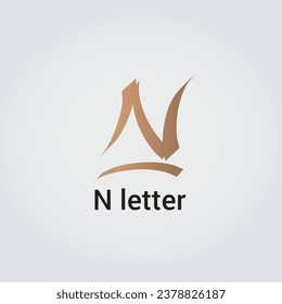 N Letter Icon Design Single Isolated Logo Design Brand Corporate Identity Various Colors Editable Template Vector Monogram Emblem Illustration Branding on Light Gradient Background