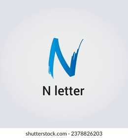 N Letter Icon Design Single Isolated Logo Design Brand Corporate Identity Various Colors Editable Template Vector Monogram Emblem Illustration Branding on Light Gradient Background