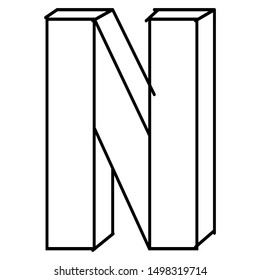 N letter icon  design vector templte