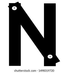 N letter icon  design vector templte