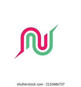 N Icono de letra Vector web de diseño de ilustración