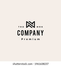 n Buchstabe unendlich handy hipster Vintage Logo Vektorsymbol
