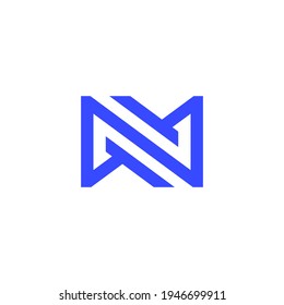 N letter infinity mobius loop logo vector icon illustration