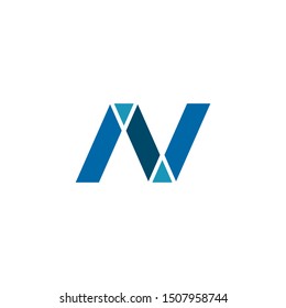 N letter initial logo design vector template