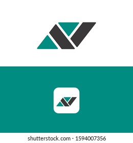 N Letter Initial Logo Design Template