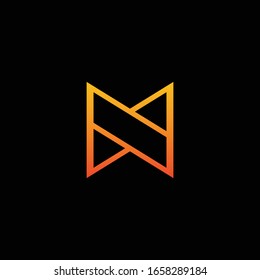 N letra diseño de logotipo inicial plantilla vectorial