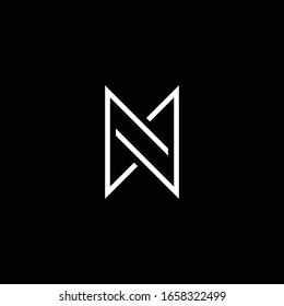 N letter initial logo design vector template