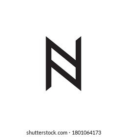 N letter initial logo design vector template