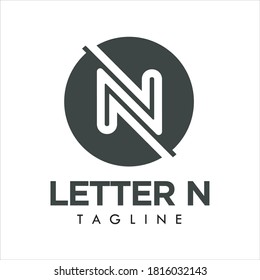 N Letter Initial Logo Design