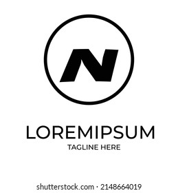 N Letter initial Logo Design monogram