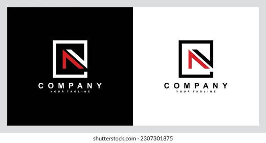 N Letter Initial Logo Design Vector Template