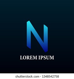 N letter initial logo, sign, icor or symbol for creative and business company