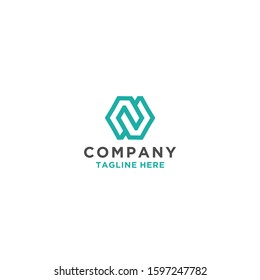 N letter initial vector logo concept.
