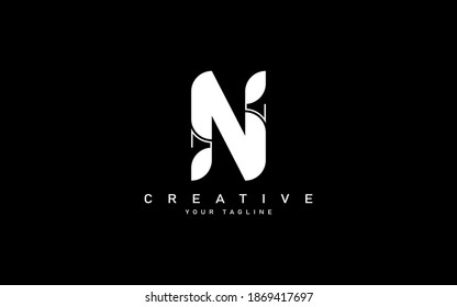 N Letra interesante vector logo. Único y elegante.