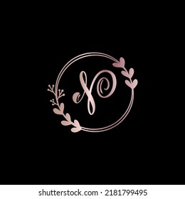 n letter leaf decorative beauty fashion logo design