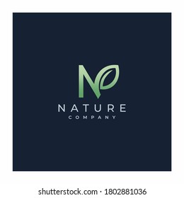 N Letter Leaf Logo Icon Design Vector