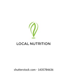 N letter leaf logo vector icon leaves illustration inspiration and map pin with eye catching looking