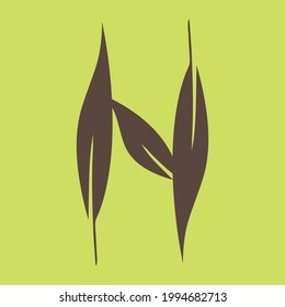 N logotipo de hoja de letra para su negocio