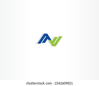 N letter with line concept logo design icon
