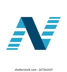 N letter line logo, vector design template element