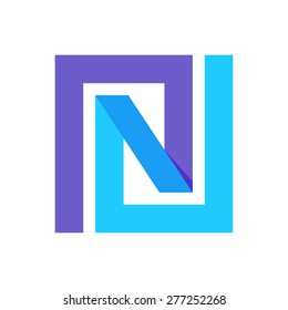 N letter line logo, vector design template element
