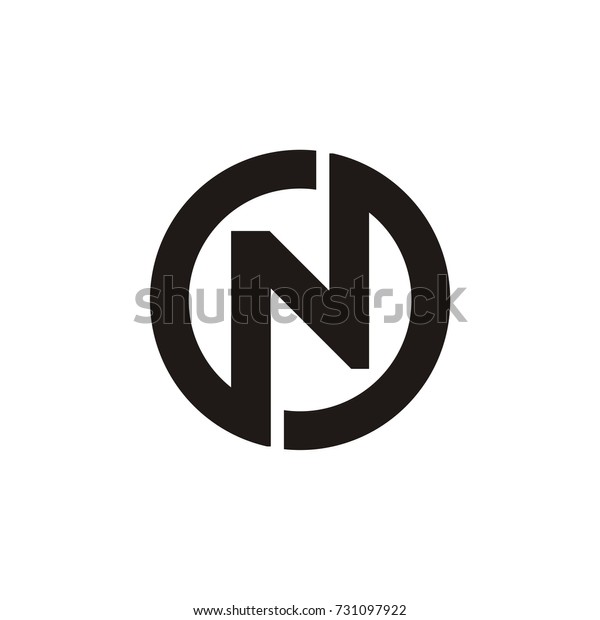Nの文字がリンクされています Nの文字の円のロゴ Nとoの文字 モダンデザイン ベクターイラスト のベクター画像素材 ロイヤリティフリー