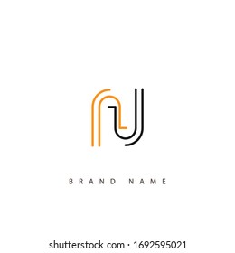 N letter linked modern design.vector illustration