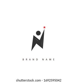 N letter linked modern design.vector illustration