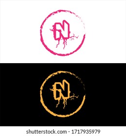 N letter logo abstract design