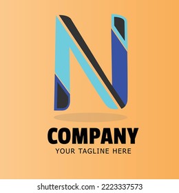 N logotipo de letra mejor vector,etiqueta,etiqueta
