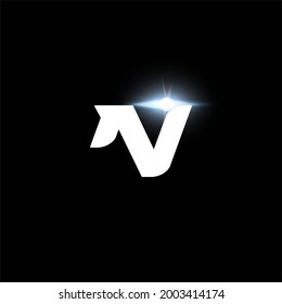 N letter logo, bold italic letter for automotive, speed race, sport label design and dynamic monogram. Vector futuristic and space logotype design