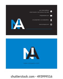 N & A Letter logo, with Business card