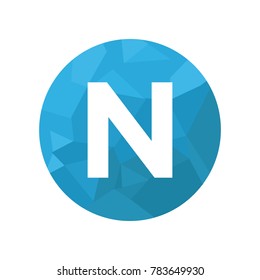 N letter logo with circle origami creative logo design with unique shape and nice color, compatible for company, corporate and tech logo