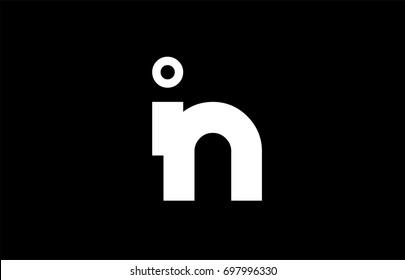 IN I N letter logo combination alphabet vector creative company icon design template modern  black white bold