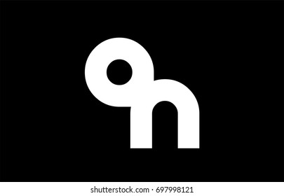 AN A N letter logo combination alphabet vector creative company icon design template modern  black white bold