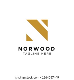 N Letter Logo concept. Creative Minimal Monochrome Monogram emblem design template. Graphic Alphabet Symbol for Corporate Business Identity. Creative Vector element - Vector
