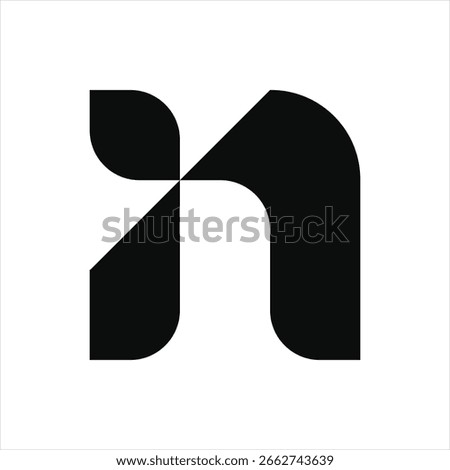 N letter logo concept template vector